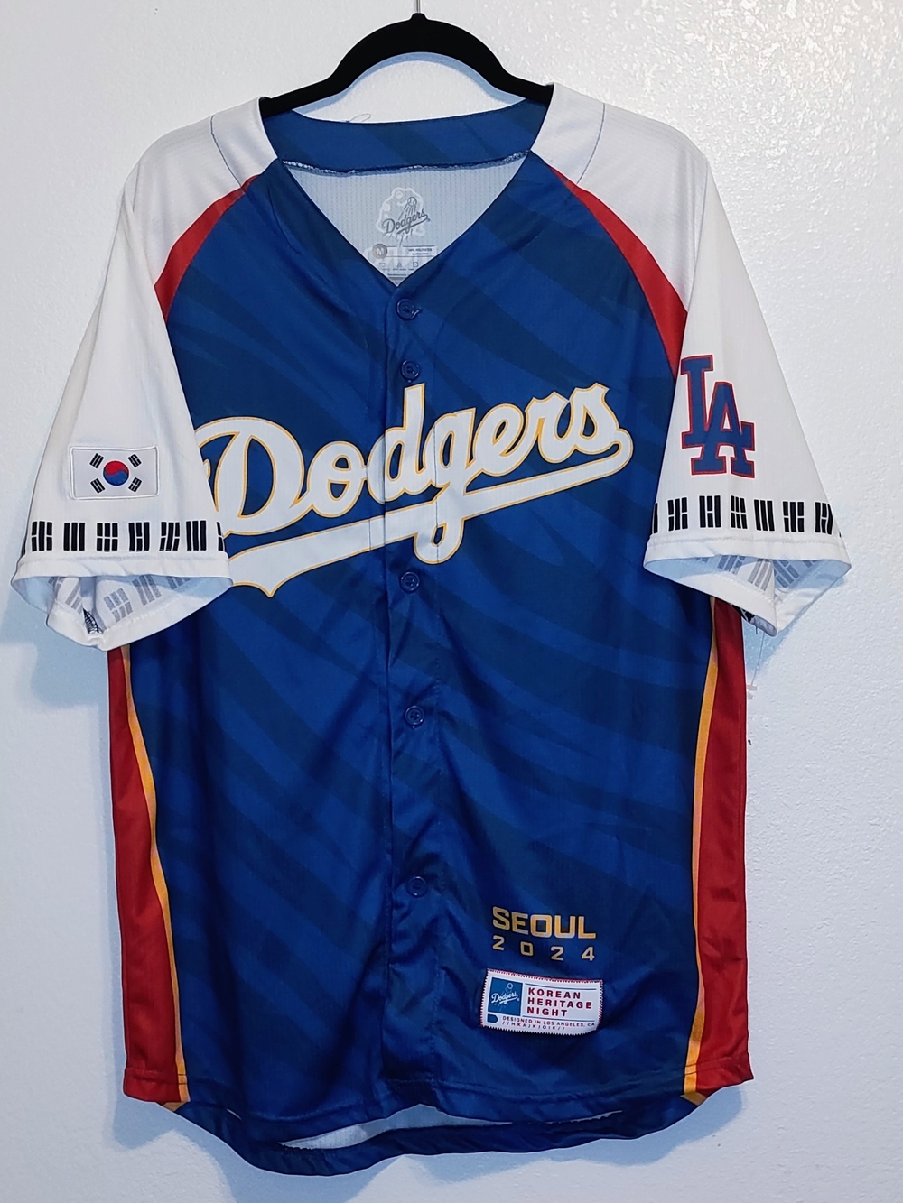 Los Angeles Seoul 2024 Heritage Baseball Jersey - Blue/White